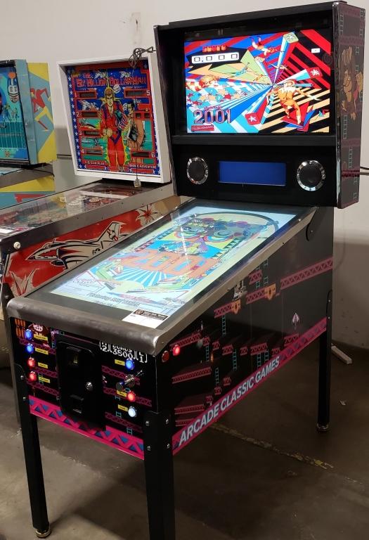 multiple game table table with pinball