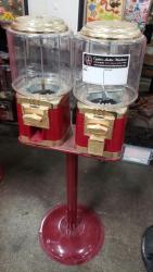 DUAL HEAD RED/GOLD BULK CANDY STAND