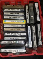 1 LOT- BOX LOT NEO GEO CARTRIDGES MISC