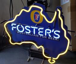 FOSTERS LAGER NEON BEER LIGHTED SIGN