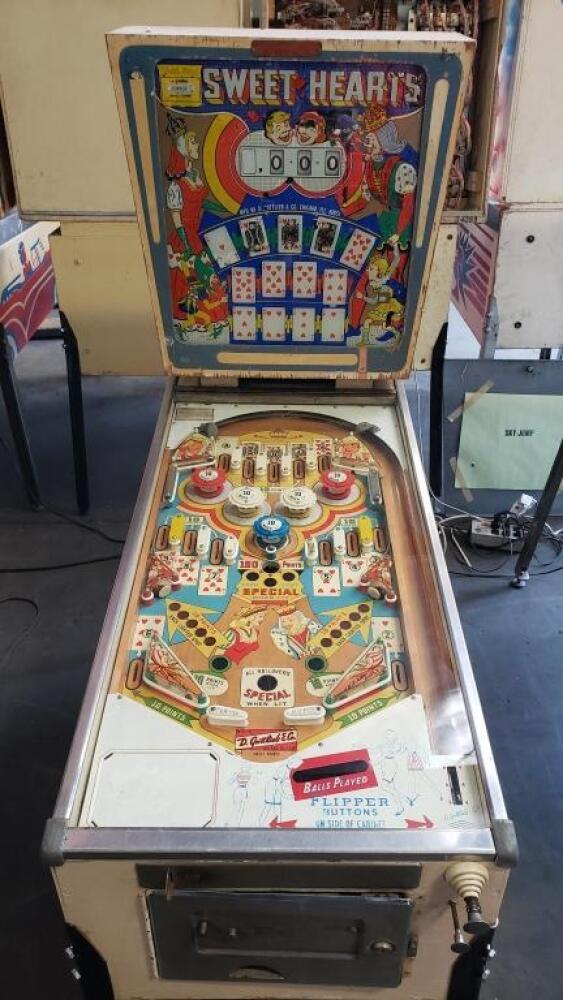 SWEET HEARTS PINBALL MACHINE GOTTLIEB 1963