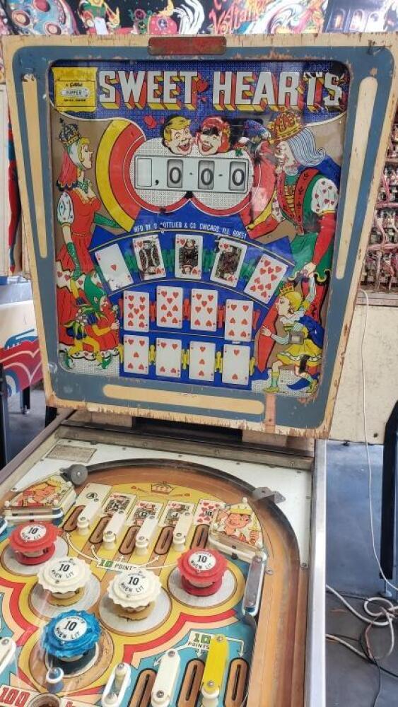 SWEET HEARTS PINBALL MACHINE GOTTLIEB 1963