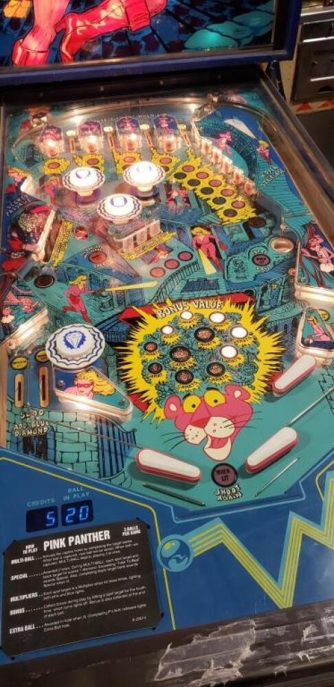 PINK PANTHER PINBALL MACHINE GOTTLIEB 1981