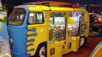 V.W. CUSTOM BEACH BUS 5 PLUSH CRANES ARCADE KIOSK