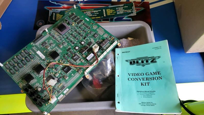 1 BOX LOT- BLITZ NFL MIDWAY ARCADE GAME PCB KIT