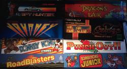 1 LOT- 1980's ARCADE GAME MARQUEE'S TRANSLITES