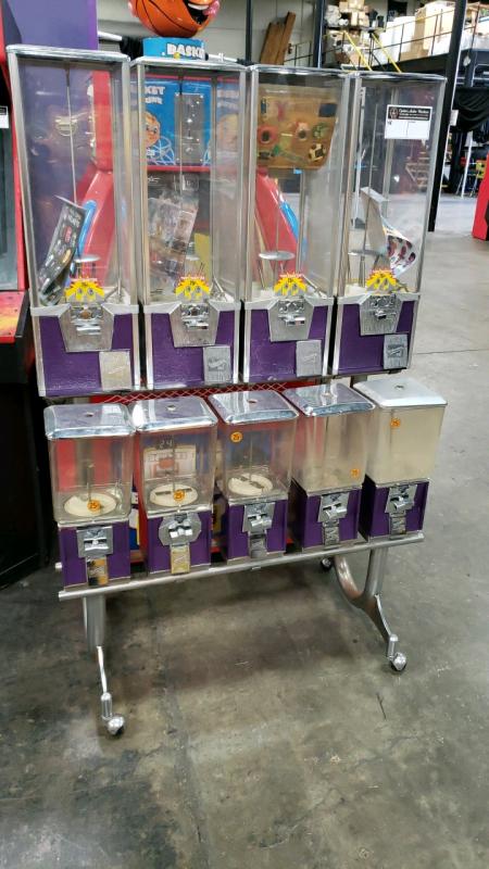 NORTHWESTERN 9 HEAD BULK CAPSULE CANDY VENDING RACK