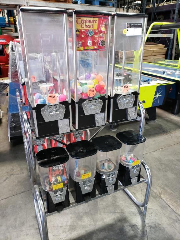 OAK CANDY CAPSULE BULK VENDING RACK Q