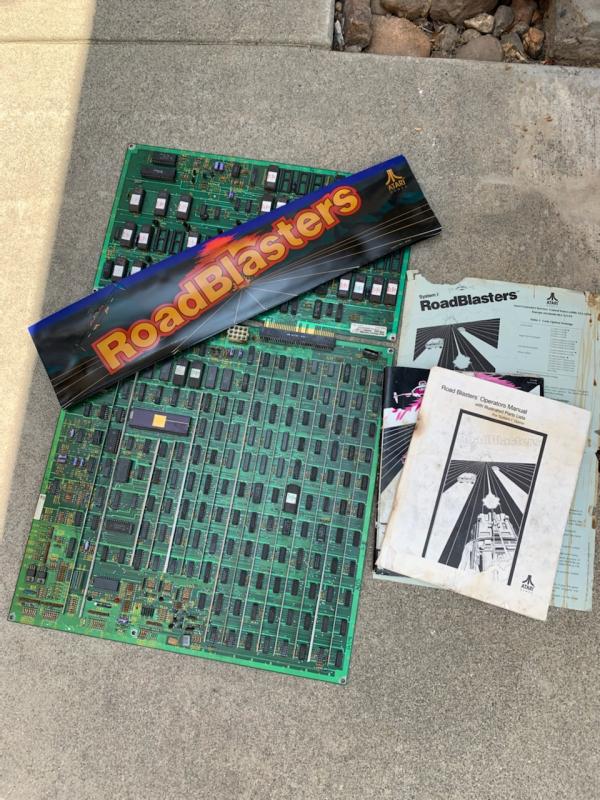 1 BOX LOT- ROAD BLASTERS ARCADE GAME PCB KIT