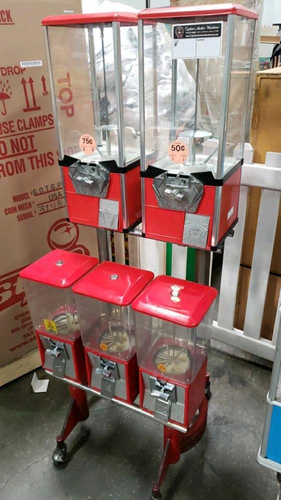 NORTHWESTERN 5 HEAD COMBO CAPSULE CANDY BULK VENDING RACK