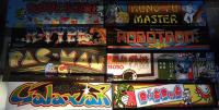 1 LOT- ARCADE GAME MARQUEE'S 80'S/90'S NEW NINTENDO ATARI BALLY WILLIAMS TECMO