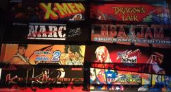 1 LOT- ARCADE GAME MARQUEE'S 80'S/ 90'S NEW NINTENDO CAPCOM, SNK ETC