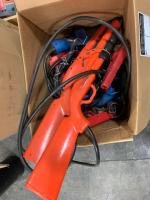 1 BOX LOT- ARCADE GAME PLASTIC GUNS MISC.