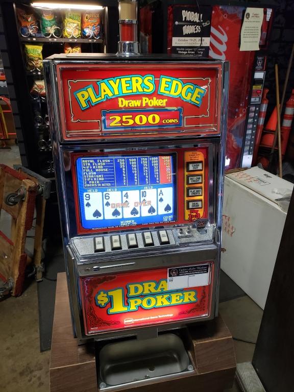 PLAYERS EDGE IGT DRAW POKER ANTIQUE GAME MACHINE