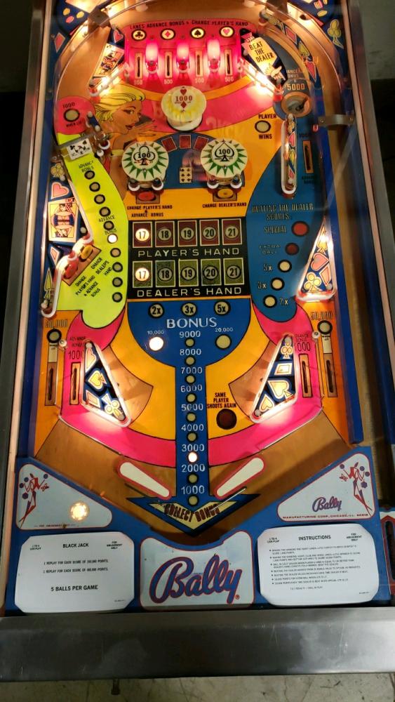 bally blackjack pinball machine