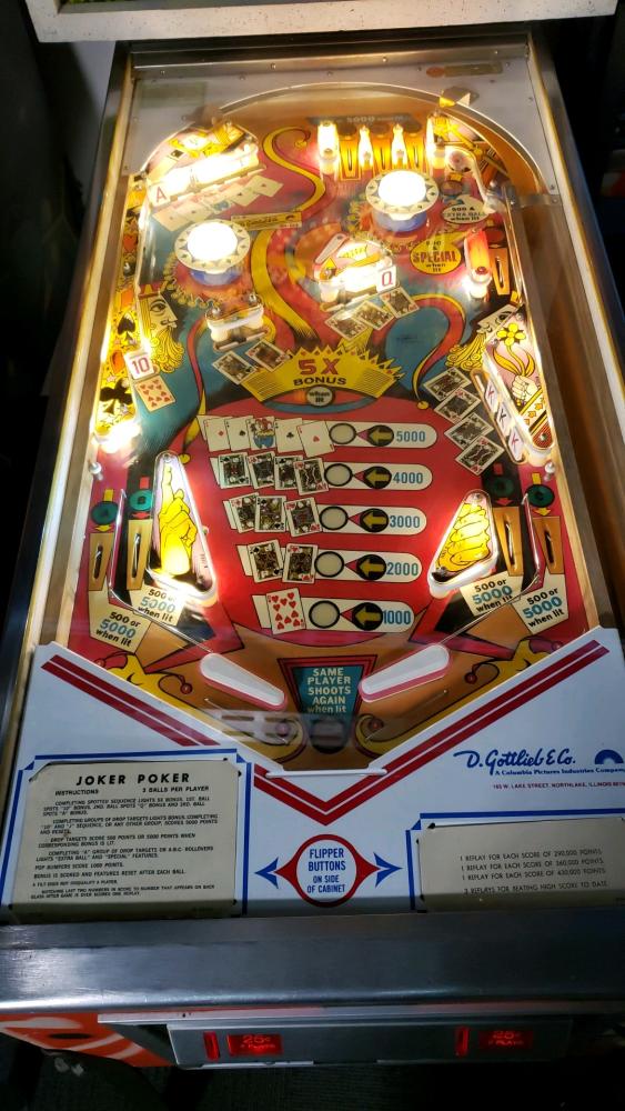 joker poker pinball machine