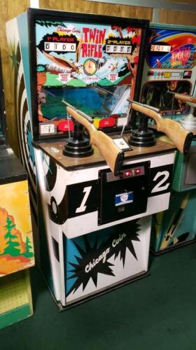 Twin Rifle Mechanical Arcade Game