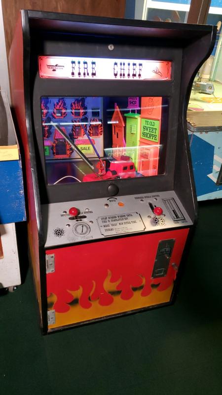 Fire Chief Mechanical Arcade Game