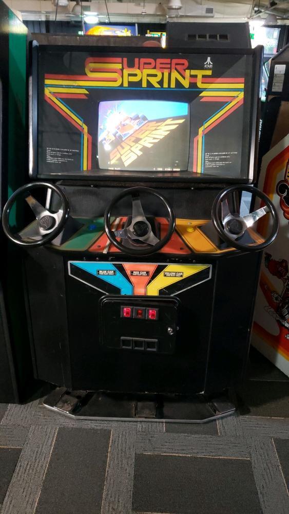 Super Sprint 3 Player Racing Classic Atari Arcade Game