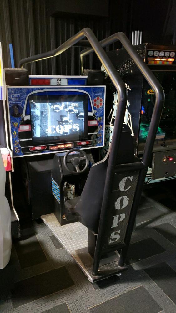 Arcade Sign Cop Cops! Laser Disc Sitdown Arcade Game