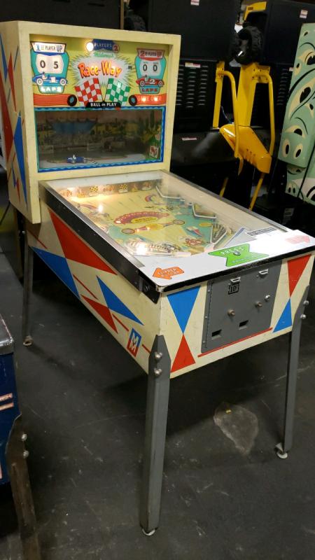 Midway's Race-way Flipper Table Game Midway 1963
