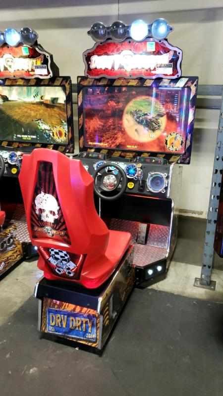Dirty Drivin' 42" LCD Deluxe Racing Arcade Game Raw Thrills #1