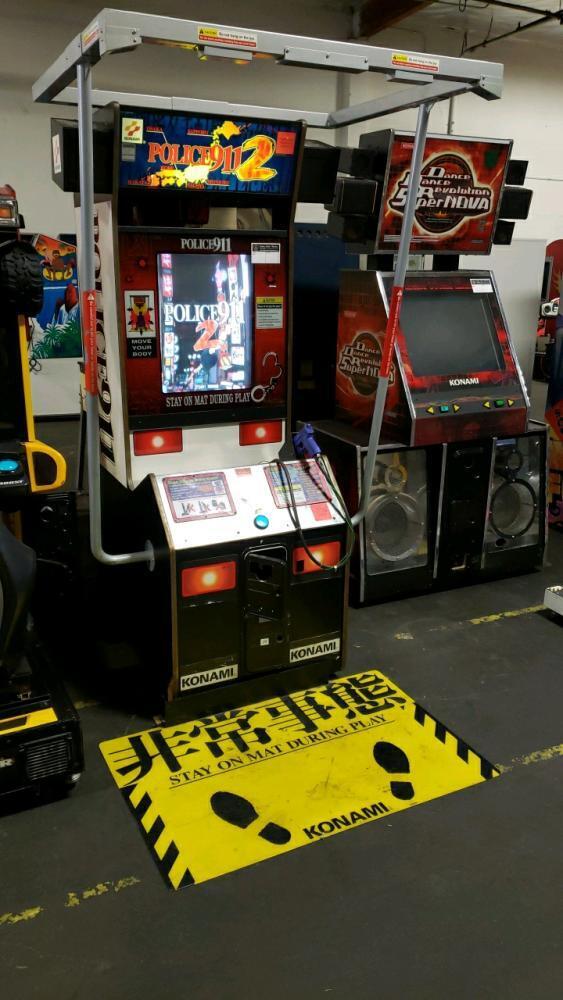 Police Arcade Police 911 2 Upright Shooter Arcade Game Konami