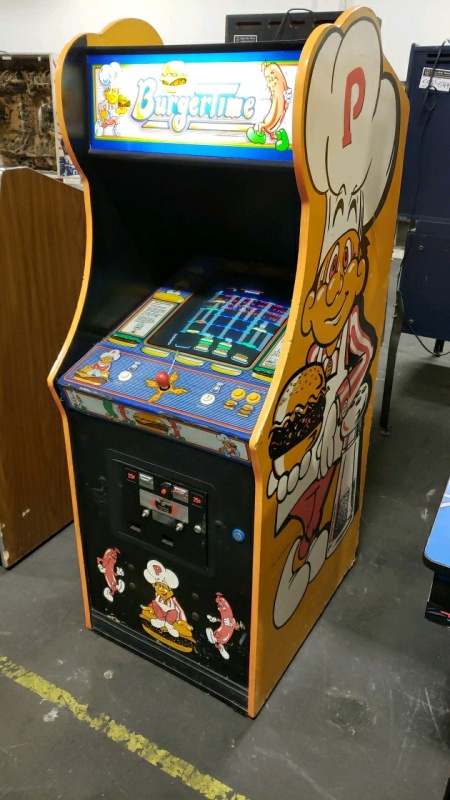 BURGERTIME CLASSIC UPRIGHT DEDICATED ARCADE GAME BALLY MIDWAY