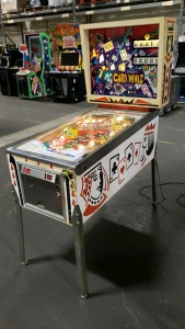 CARD WHIZ CLASSIC E.M. PINBALL MACHINE GOTTLIEB MAGIC CARD THEME