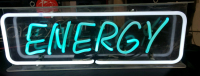 1 LOT- NEON SIGN "ENERGY" 32"x11" GLASS TUBE NEON