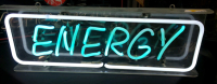 1 LOT- NEON SIGN "ENERGY" 32"x11" GLASS TUBE NEON - 2