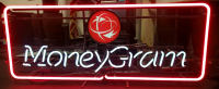 1 LOT- NEON LIGHTED SIGN "MONEYGRAM" GLASS TUBE SIGN