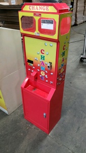 AC1078 DOLLAR COIN CHANGER MACHINE RED/YELLOW CLEAN!