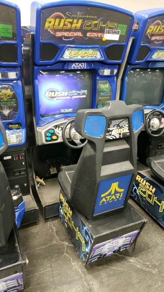 Arcade Racing Machine Rush RUSH 2049 SPECIAL EDITION SITDOWN RACING ARCADE GAME ATARI #1