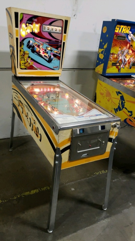 SPIN OUT WEDGE HEAD CLASSIC PINBALL MACHINE GOTTLIEB