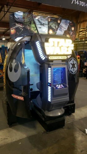 STAR WARS BATTLE POD DELUXE DOME SPACE BATTLE SIMULATOR ARCADE GAME NAMCO