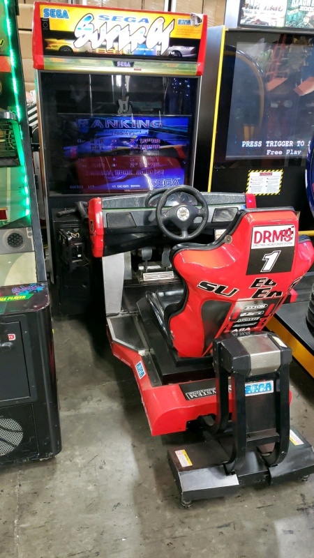 SEGA SUPER GT DELUXE MOTION RACING ARCADE GAME