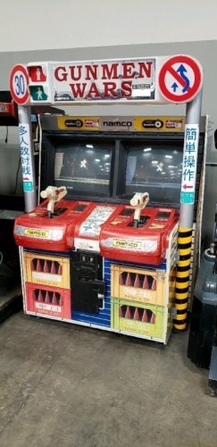 GUNMEN WARS DUAL FIXED GUN SHOOTER ARCADE GAME NAMCO #1