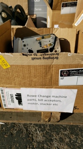 BOX LOT- ROWE CHANGER TRANSPORTS AND PARTS MISC