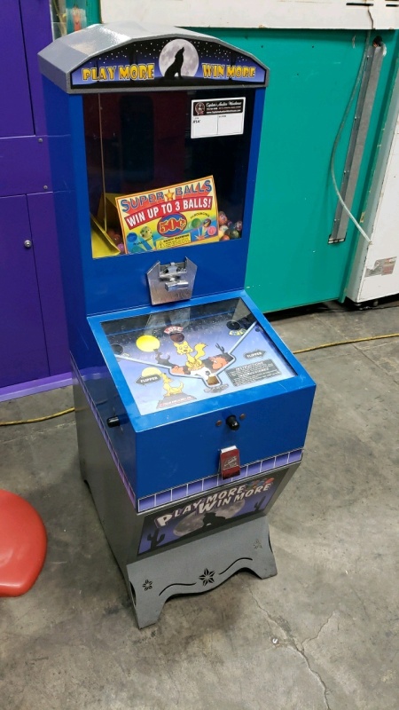 PLAY MORE WIN MORE PINBALL STYLE BULK VENDING GAME AZK