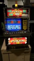 ANTIQUE MULTI POKER VIDEO POKER UPRIGHT W/ STAND $0.25 SLOT. - 2