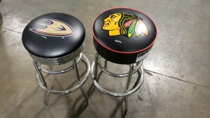 1 LOT- 2 NHL HOCKEY BAR STOOLS FOR YOUR GAME ROOM