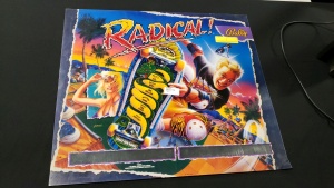 1 LOT- RADICAL! PINBALL TRANSLITE