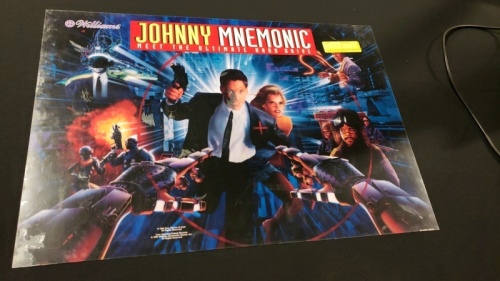 1 LOT- JOHNNY MNEMONIC PINBALL TRANSLITE