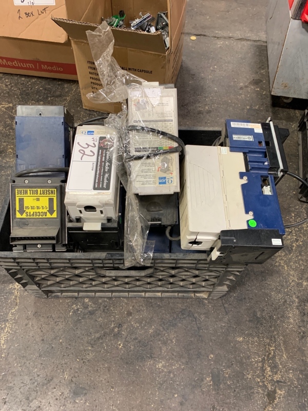 1 BOX LOT- BILL ACCEPTORS .