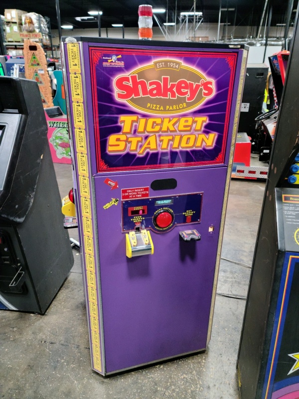 TICKET STATION 2 SIDED SHREDDER KIOSK BENCHMARK SHAKEY'S