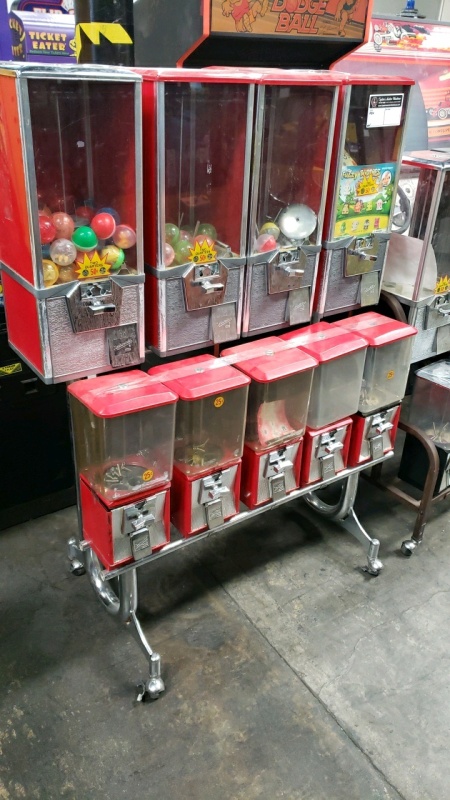 COMBO CAPSULE CANDY STICKER BULK VENDING RACK #4