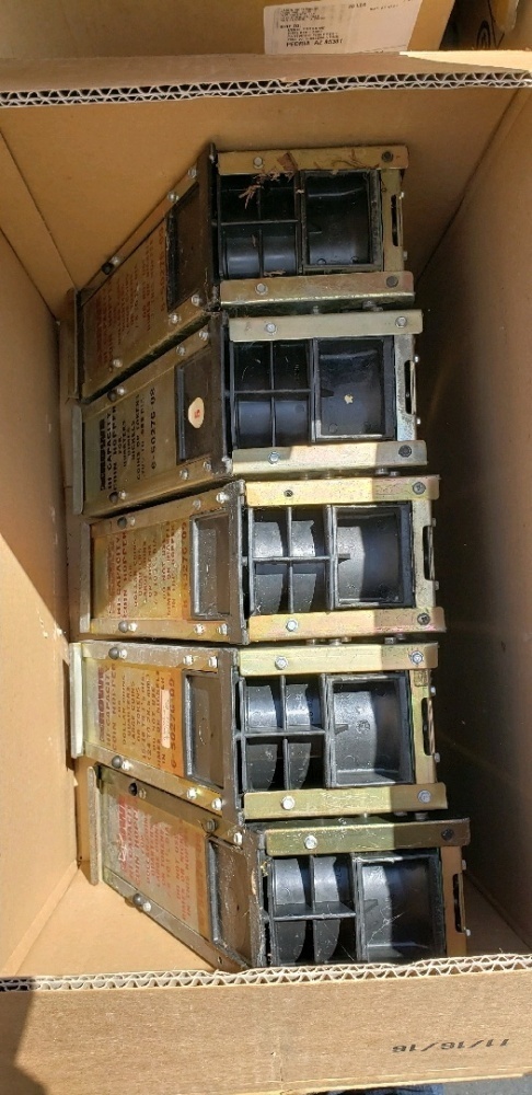 1 BOX LOT- ROWE CHANGER HOPPERS MISC.