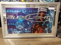 LOT OF 3 BEER SIGN MIRRORS BUD LIGHT, MICHELOB - 4