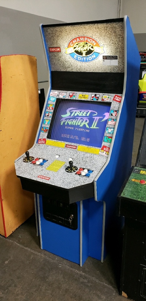 Street Fighter Ii Champ Edition Big Blue Cab Arcade Game Capcom Upright